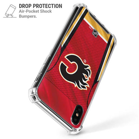 NHL Calgary Flames Home Jersey iPhone XS Max Clear Case